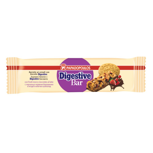 Papadopoulos Digestive Бар с червени плодове и шоколад 28 г 