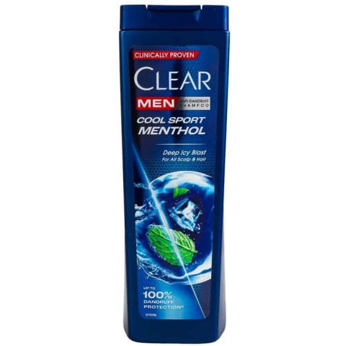 Clear Men Cool Sport Menthol Шампоан за мъже против пърхот с охлаждащ ментол 360 мл