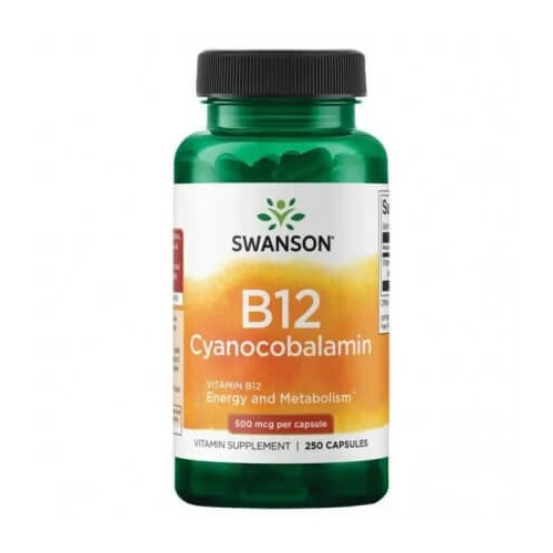 Swanson Vitamin B12 Витамин Б12 500 мкг х 250 капсули