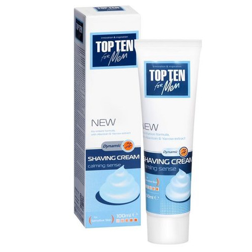 Top Ten for men Dynamic Calming Sense Крем за бръснене за чувствителна кожа 100 мл