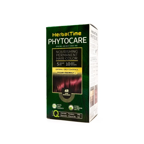 Herbal Time Phytocare Подхранваща трайна боя за коса 4R Тъмна вишна