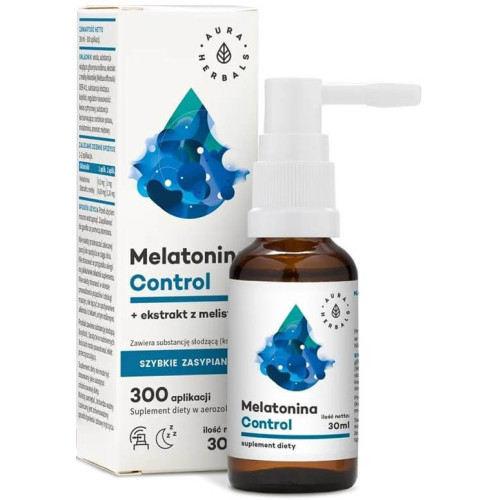 Aura Herbals Melatonina Control Орален спрей с мелатонин и маточина 30 мл