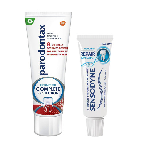 Parodontax Complete Protection Extra Fresh Паста за зъби 75 мл + Sensodyne Repair and Protect паста за зъби 15 мл Комплект