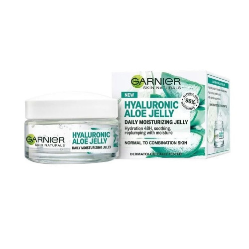 Garnier Skin Naturals Hyaluronic Aloe Jelly Хидратиращ гел за лице за нормална и комбинирана кожа с алое вера 50 мл