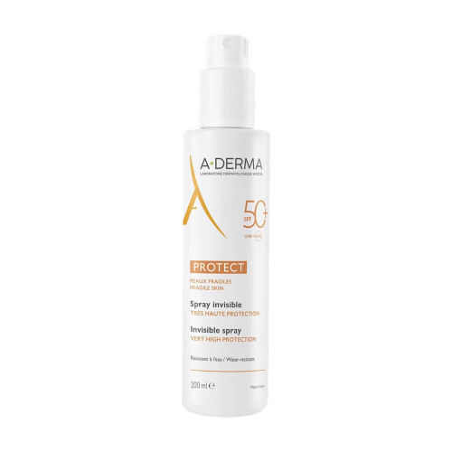 A-Derma Protect Слънцезащитен спрей за тяло за възрастни невидим SPF50+ 200 мл