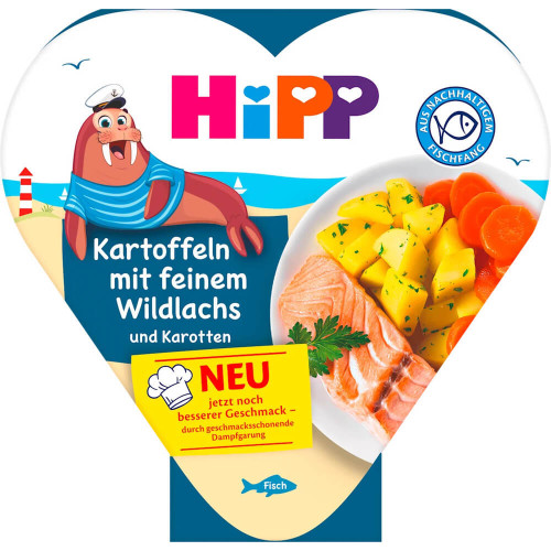 Hipp Детско меню със сьомга, картоф и морков 12М+ 250 г