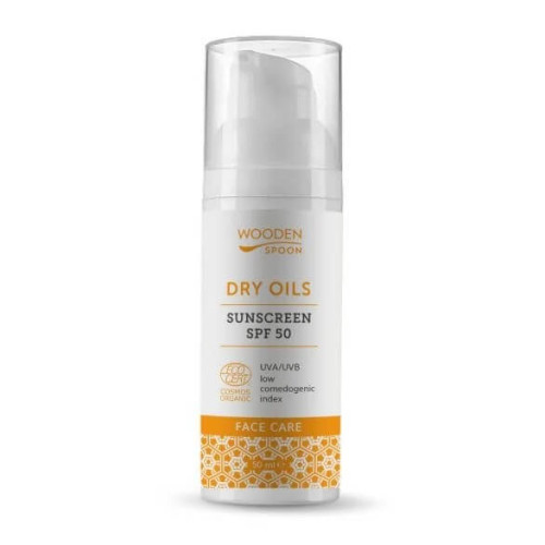 Wooden Spoon Dry Oils Слънцезащитен лосион за лице SPF50 50 мл 