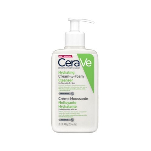 CeraVe Хидратираща измиваща крем пяна за нормална към суха кожа 236 мл
