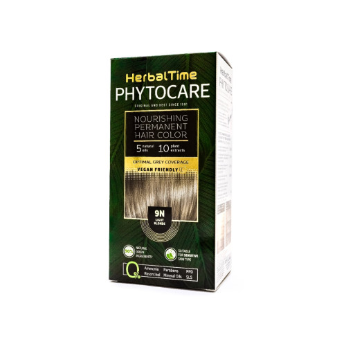 Herbal Time Phytocare Подхранваща трайна боя за коса 9N Светло рус