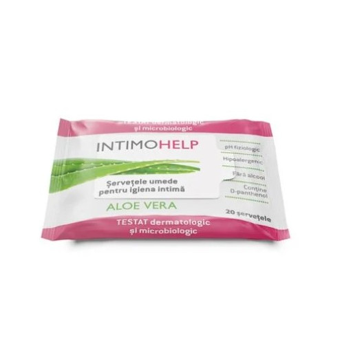 NaturProdukt Intimo Help Aloe Vera Хипоалергични мокри кърпи за интимна хигиена с алое вера 20 бр