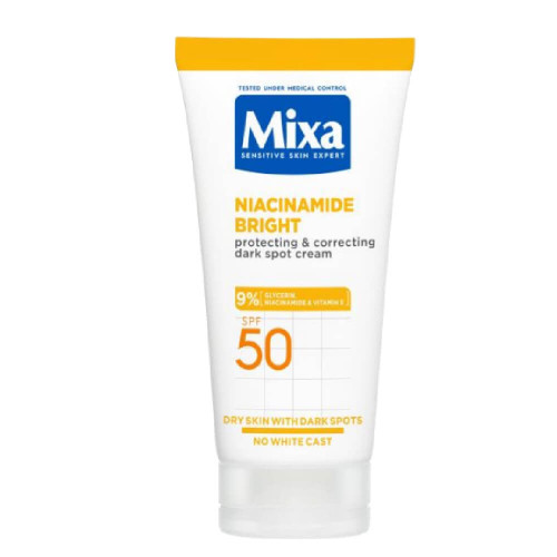 Mixa Niacinamide Bright Многофункционален крем против тъмни петна SPF50 50 мл