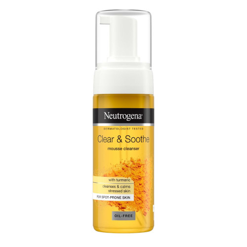 Neutrogena Clear & Soothe Почистваща и успокояваща пяна с куркума 150 мл