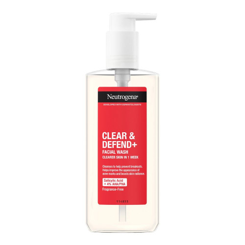 Neutrogena Clear & Defend+ Измивен гел за лице 200 мл