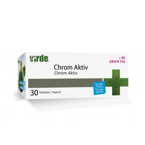 Virde Chrom Aktiv+В+Green Tea Хром Актив + зелен чай, цинк и витамин В6 30 капсули 