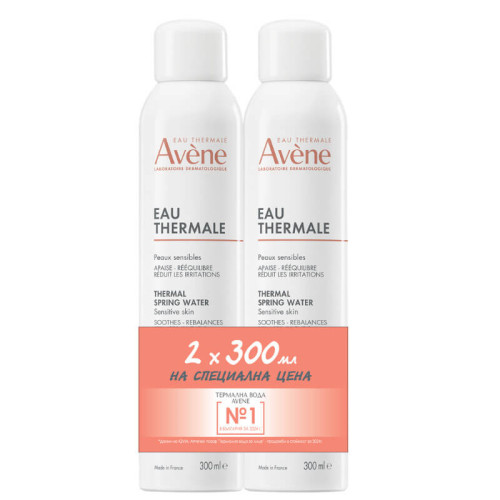 Avene Термална вода спрей 2 х 300 мл Комплект