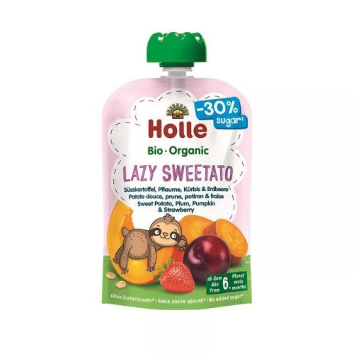 Holle Био пауч сладък картоф, слива, тиква, ягода 6М+ 100 гр