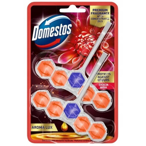 Domestos WC Aroma Lux Dahlia Wish Тоалетно блокче 2 x 50 г