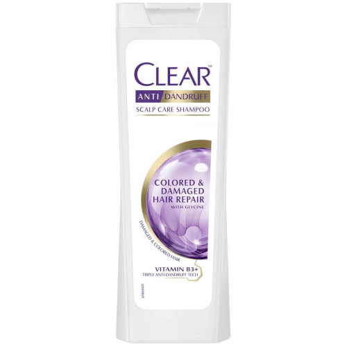 Clear Colored & Damaged Hair Repair Шампоан против пърхот за боядисана и изтощена коса за жени 360 мл