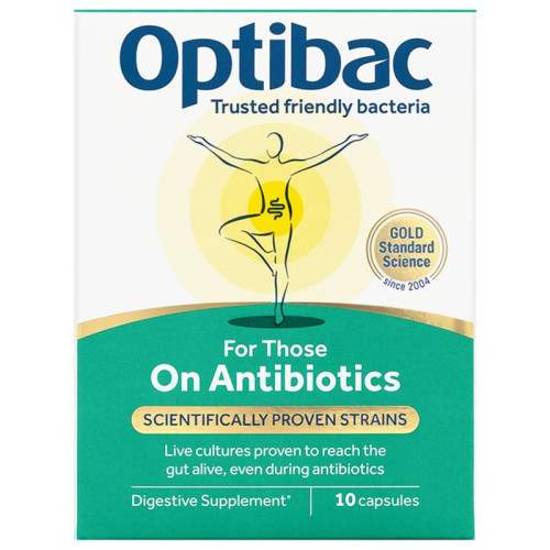 OptiBac Probiotics Пробиотик при прием на антибиотици 10 капсули