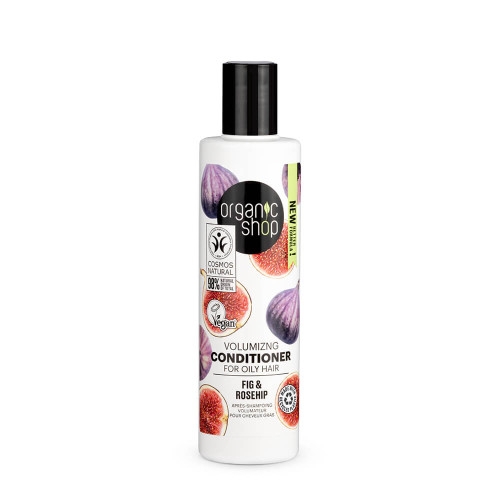 Organic Shop Volumizing Conditioner Fig & Rosehip Балсам за обем за мазна коса Смокиня и шипка 280 мл