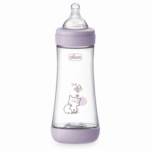 Chicco Perfect 5 Шише за хранене със силен поток за момиче 6М+ 300 мл