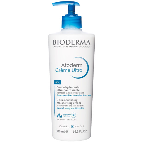 Bioderma Atoderm Ultra Успокояващ хидратиращ крем ултра за лице и тяло без аромат 500 мл