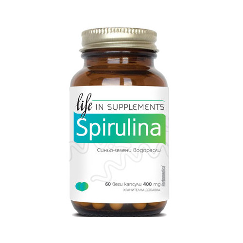 Herbamedica Spirulina Спирулина за имунната и сърдечно–съдовата система 400 мг х 60 капсули