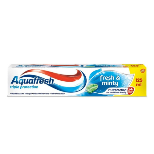 Aquafresh Triple Protection Fresh & Minty Паста за зъби синя 125 мл