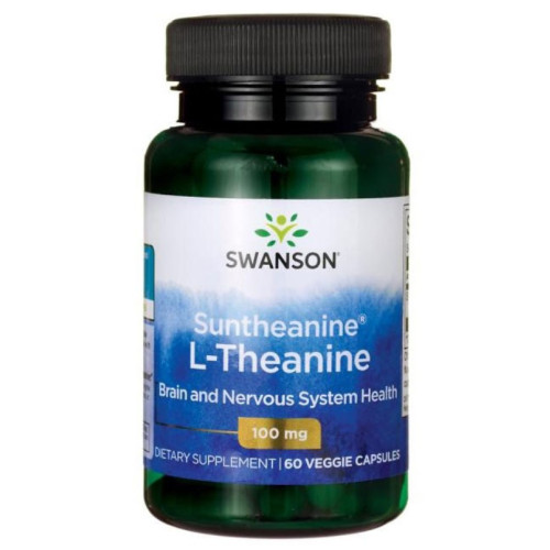 Swanson Suntheanine L-Theanine Сантеанин Л-теанин за здрав сън х60 капсули