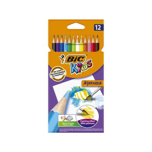 BIC Aкварелни моливи Kids Aquacouleur 12 бр