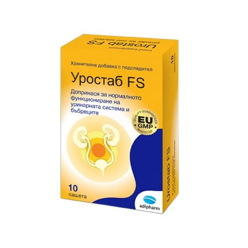 Уростаб FS При проблеми с уринарната система и простатата х 10 сашета Adipharm 