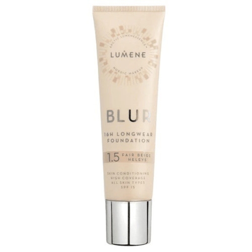 LUMENE VEGAN BLUR Дълготраен веган фон дьо тен 16h SPF15, 1.5 Fair Beige 30 мл