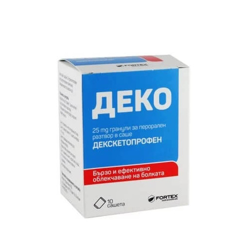 Fortex Деко при болка 25 мг х 10 сашета