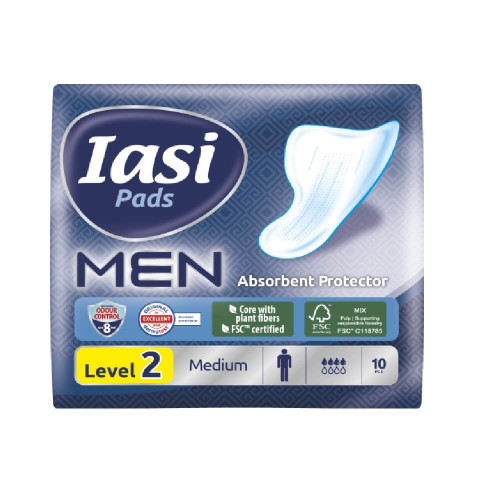 Iasi Men Pad Medium level 2 Урологични подложки за мъже х 10 бр