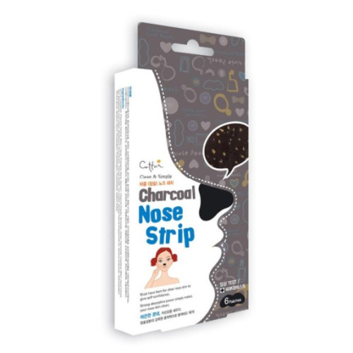 Cettua Charcoal Nose Strip Ленти за нос за премахване на черни точки с активен въглен 6 бр
