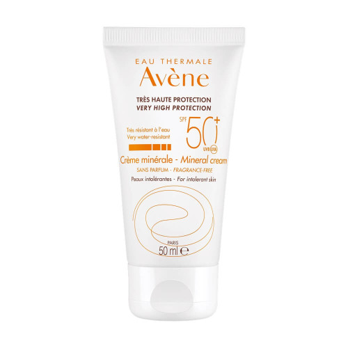 Avene Слънцезащитен минерален крем за лице за чувствителна и нетолерантна кожа SPF50+ 50 мл
