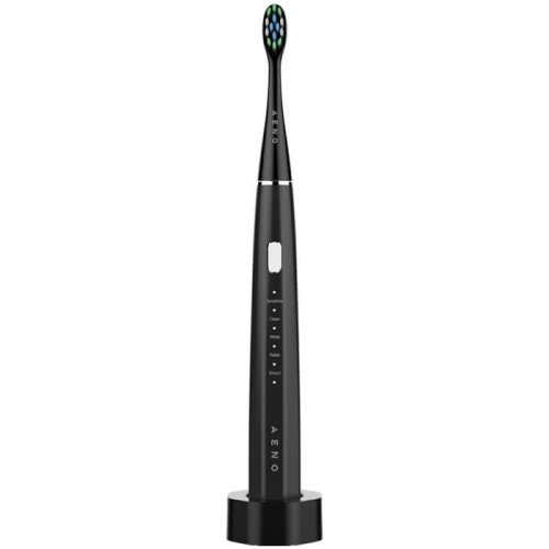 AENO Sonic DB2S Електрическа звукова четка за зъби, черна + 3 накрайника и зарядна станция