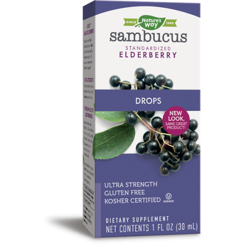 Nature's Way Sambucus Drops Капки концентрат с Черен бъз при грип и настинка 30 мл