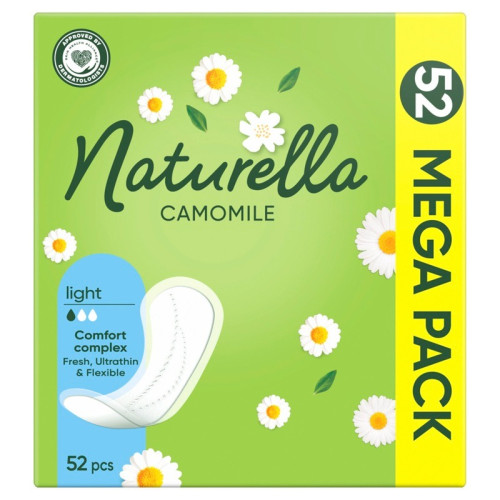 Naturella Camomile Mega Pack Ежедневни дамски превръзки с лайка 52 бр
