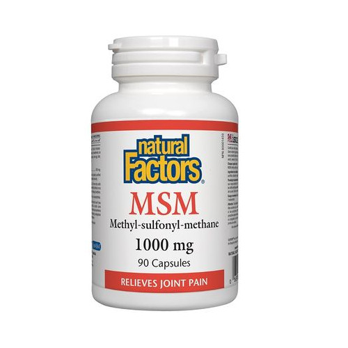 Natural Factors MSM /Methyl-sulfonyl-methane/ при ставни проблеми 1000 мг х 90 капсули