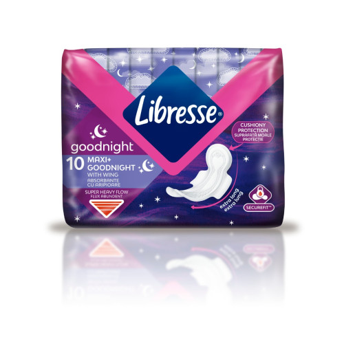 Libresse Goodnignt Maxi+ Нощни дамски перевръзки х 10 бр. 
