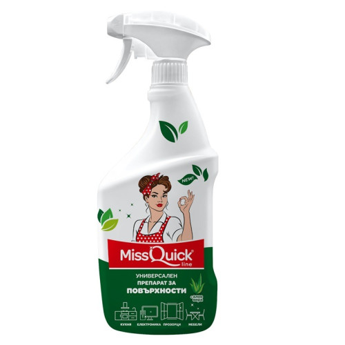 Miss Quickline Универсален препарат за почистване на повърхности с алое вера 750 мл