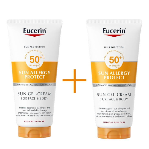 Eucerin Sun Allergy Protect Слънцезащитен гел-крем против слънчеви алергии SPF50+ 2 х 200 мл Комплект