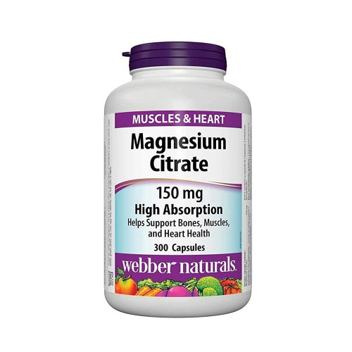 Webber Naturals Magnesium Магнезий с висока абсорбция 150 мг x300 капсули