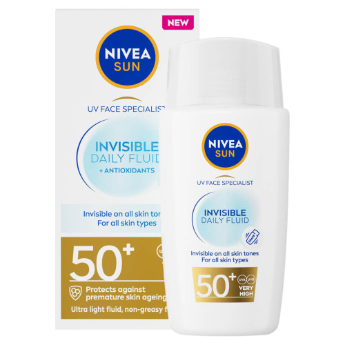 Nivea Sun UV Face Invisible Невидим дневен флуид за лице SPF50+ 40 мл