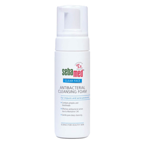 Sebamed Clear Face Antibacterial Cleansing Foam Антибактериална почистваща пяна за лице против акне 150 мл