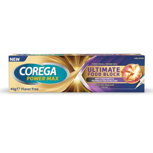 Corega Ultimate Food Block фиксиращ крем за зъбни протези 40 гр