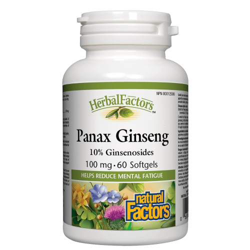 Natural Factors Panax Ginseng Женшен корейски 100 мг x 60 софтгел капсули