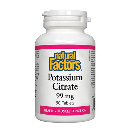 Natural Factors Potassium Citrate Калий 99 мг х 90 таблетки