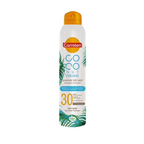 Carroten Coconut Dreams Слънцезащитен сух спрей мист SPF30 200 мл